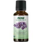 NOW Essential Oils, Organic Lavender Oil, Soothing Aromatherapy Scent, Steam Distilled, 100% Pure, Vegan, Child Resistant Cap, 1