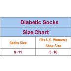 TZ Promise Lot 6 Pairs Women's Circulatory Diabetic Non-Binding Cotton Crew Socks Size 9-11 (Neon (6-Pairs))