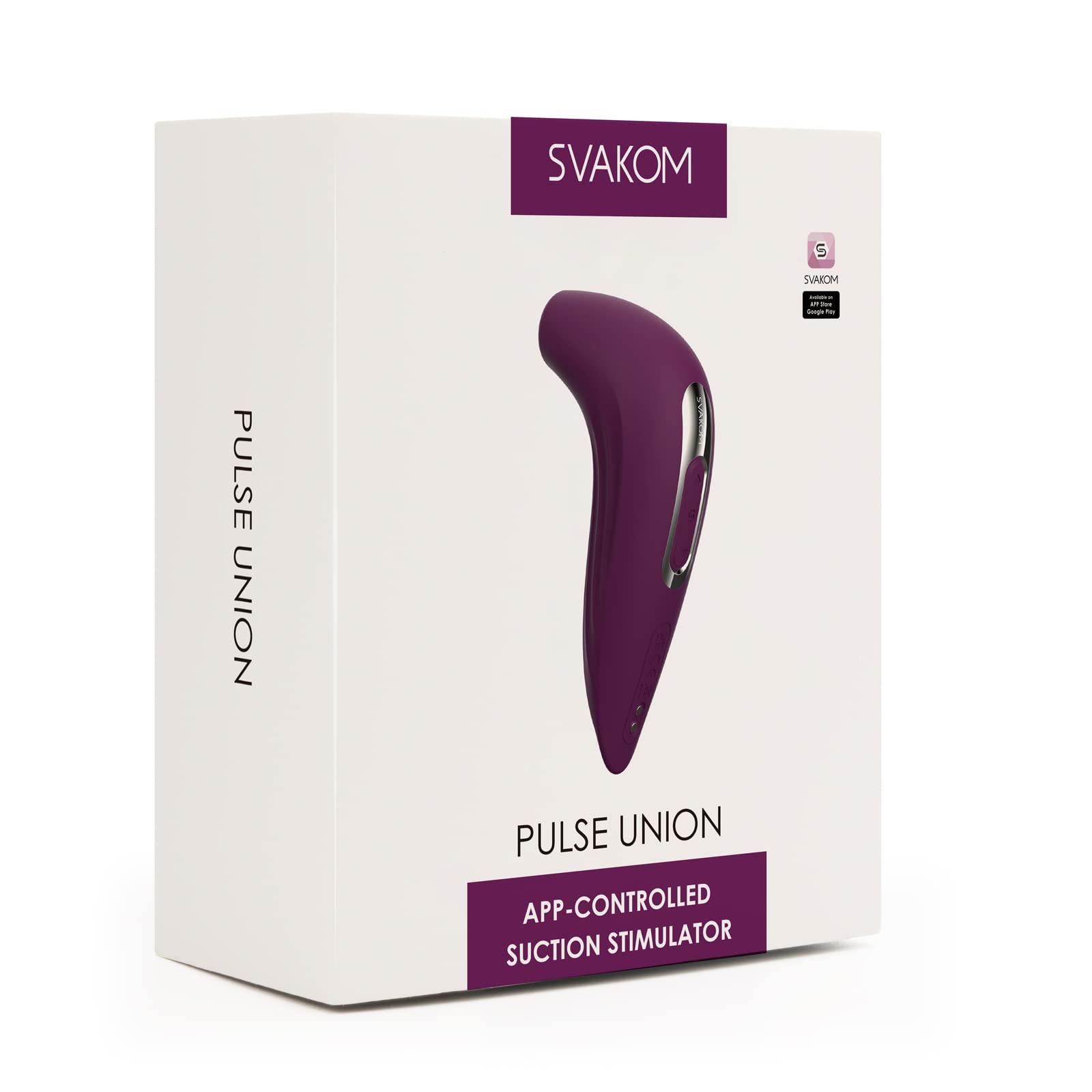 SVAKOM Pulse Union App Compatible Silicone Sucction Stimulation Vibrator - Violet/Silver