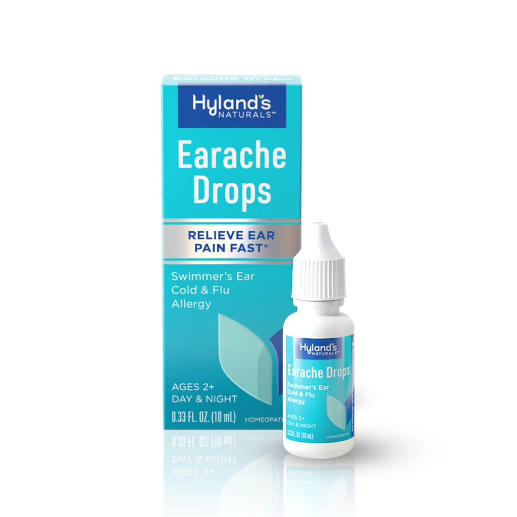 Hyland's Earache Drops, Natural Relief of Cold and Flu, White, 0.33 Fl Oz