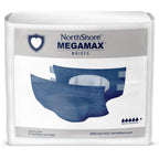 NorthShore MegaMax Tab-Style Briefs for Men and Women, Blue, Medium, Pack/10