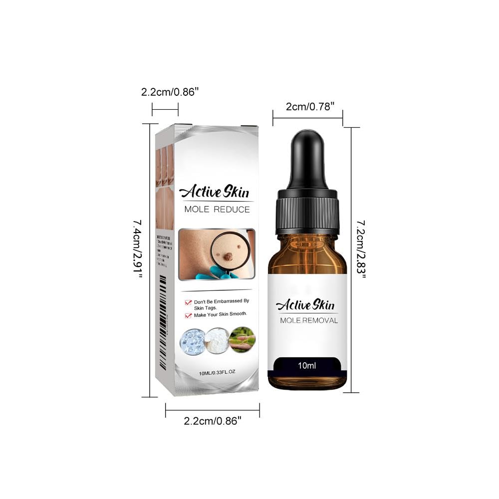 Professional Wart & Mole Remover Serum - Gentle Skin Tag Corrector for Face, Neck & Body with Glycerin & Panthenol - Fast Acting