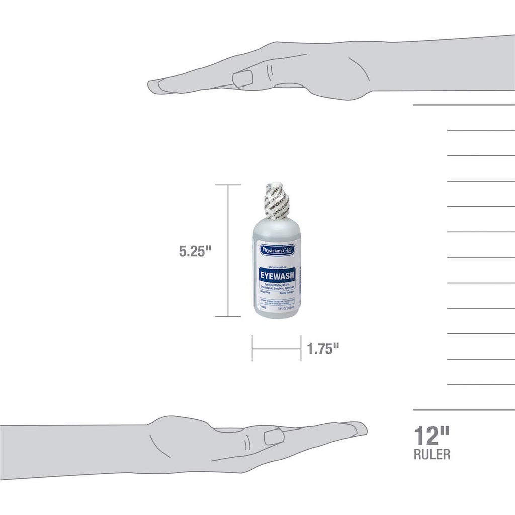 First Aid Only SmartCompliance Refill Eye Wash Solution, Sterile Isotonic Buffered Solution for Flushing & Irrigating Eyes, 4-oz