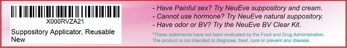 NeuEve Vaginal Suppository Applicator, Reusable (1/Pack) - 3.5/8    Internal Diameter - Fits Most Brands, Pills, Tablets, Capsul