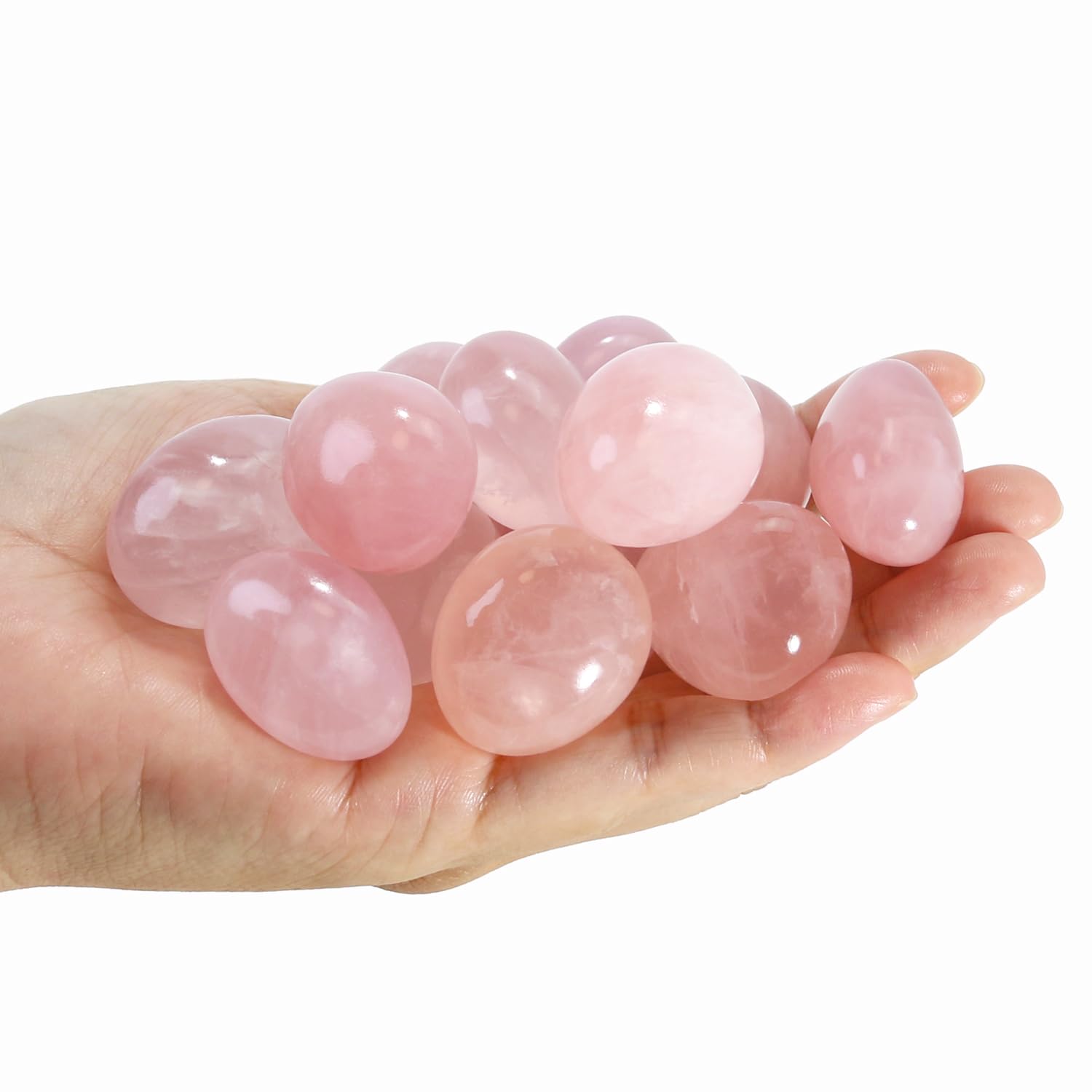 Tumbled Polished Natural Rose Quartz Stones, Crystals and Healing Stones Quartz Bulk for Wicca, Reiki, Healing Energy, Chakra St