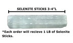 New Age Imports, Inc. ~ Premium Quality Selenite Sticks 3-4'' Long 1 LB. Great for Wicca, Reiki, Healing, Metaphysical, Chakra,