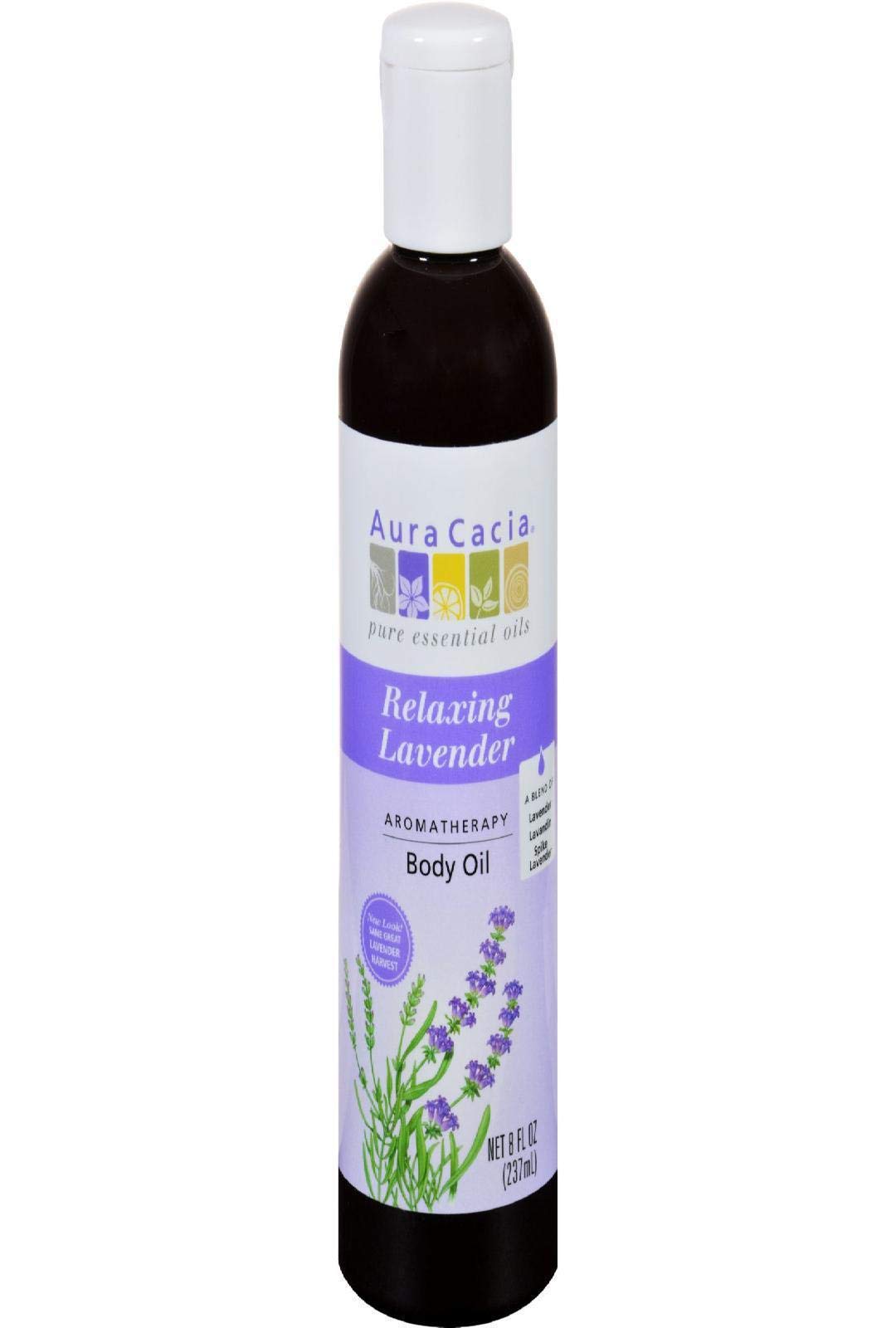Aura Cacia Aromatherapy Bath, Body & Massage Oil, Lavender Harvest - 8 Ounce