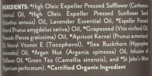 Soothing Touch Ayurveda Organic Bath, Body & Massage Oil, Calming Lavender, 4 Oz