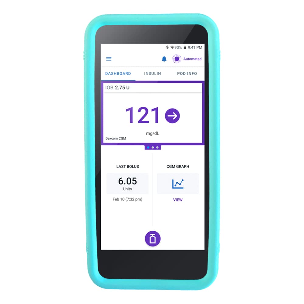 Sugar Medical Omnipod 5 Gel Skin Case | PDM Protective Cover | Protect Omnipod 5| Diabetes Care(Aqua)