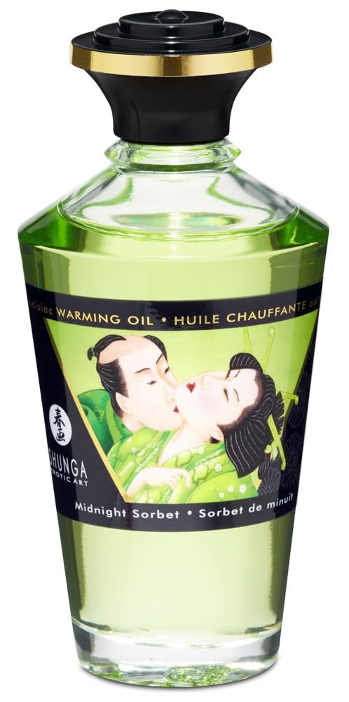 Shunga Warming Massage Oil, Sorbet, 3.5 Fluid Ounce