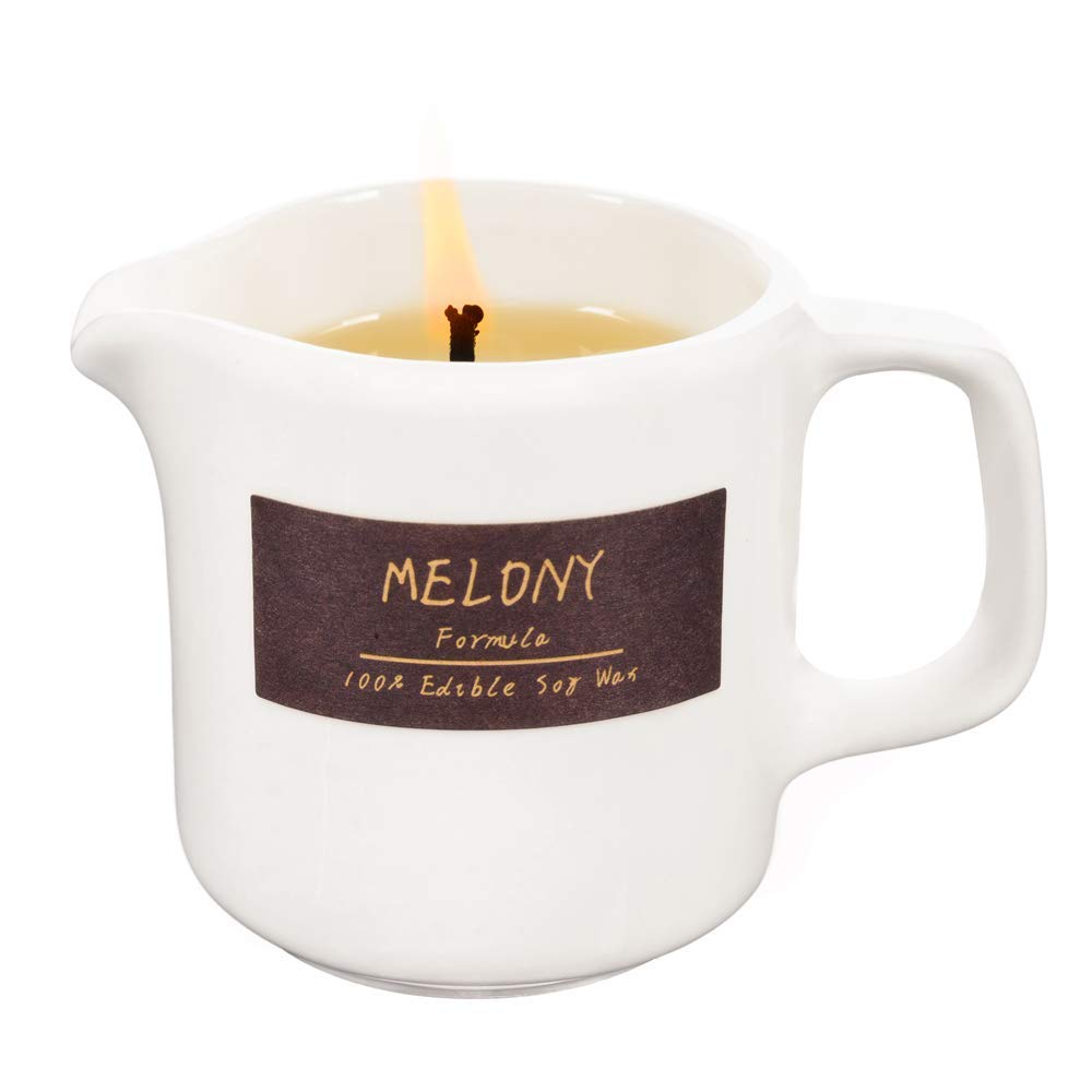 MELONY Soy Massage Oil Candle | Coconut | Low Temp | 2.82 OZ / 80G | Perfect Intensive Skin Treatment Candle | Nourishing with A