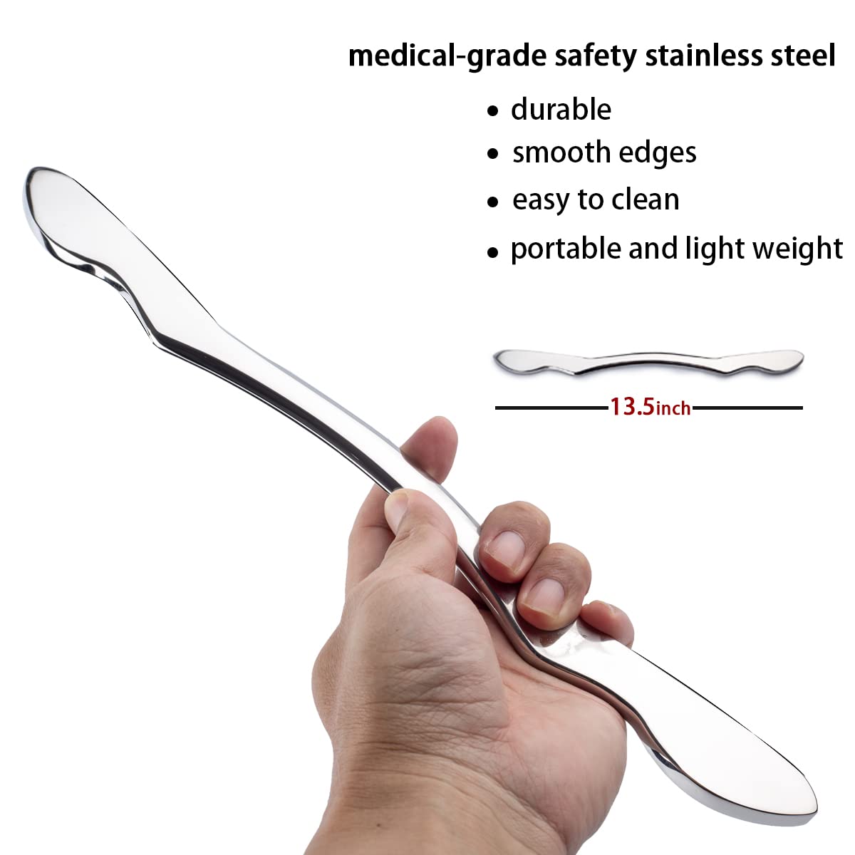 Allshow Gua Sha Scraping Massage Tool, IASTM Tool for Large Muscles, Soft Tissue Mobilization, 13.5 Inch Long