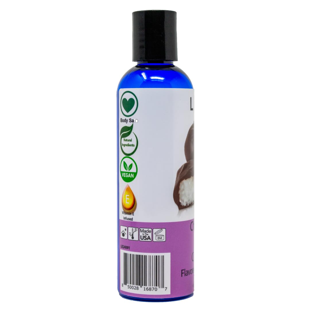 Lick Chocolate and Coconut Massage Oil - Tropical Dessert Edible Massage Oil with Sweet Almond Oil & Vitamin E, Smooth Body-Safe