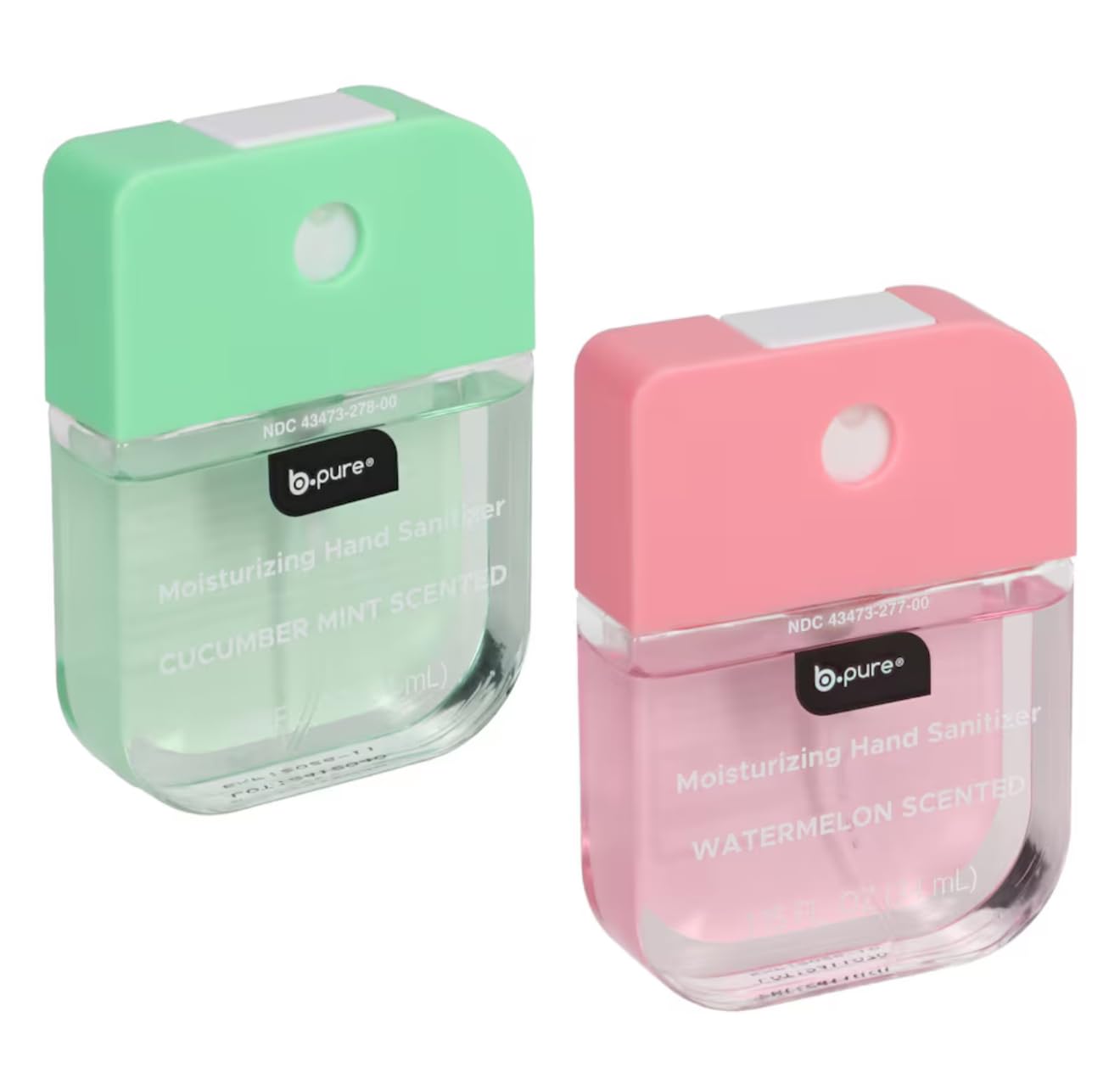 Sweet Ez Dream B-Pure Moisturizing Hand Sanitizer Spray, Cucumber Mint and Watermelon Scented, 2 Pack