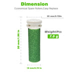 4 Pack Extra Coarse Green Replacement Roller Refills Compatible with Scholl Express Pedi Foot Smoother
