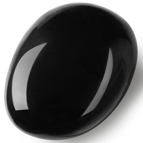 MAIBAOTA 1.6-2.0'' Black Obsidian Crystal Large Obsidian Stone Reiki Black Crystal Natural Tumbled Pink Polished Stones for Ener
