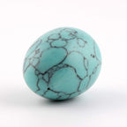 Turquoise 40x30mm Eggs with Wood Stand Stone Carved Natural Gemstone Bell Chakra Healing Crystal Reiki Crafts