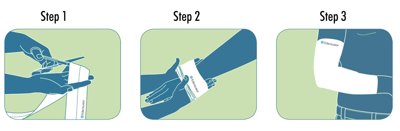 Edenswear Zinc-Infused Wraps Bandage for Eczema - Wet Wrap Therapy (3.5 in)