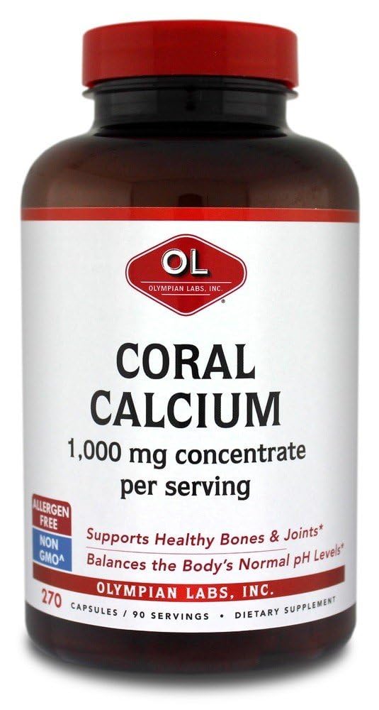 Olympian Labs Coral Calcium | 1G Per Serving | 1000 Mg | 270 Capsules Supporting Healthy Bones And Joints