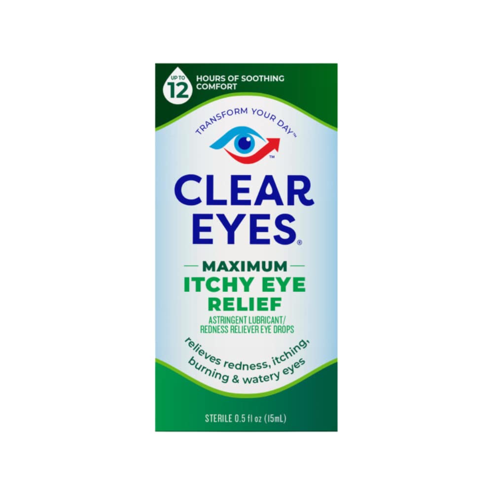 Clear Eyes Seasonal Relief Astringent/Lubricant Redness Reliever Eye Drops, 0.5 oz