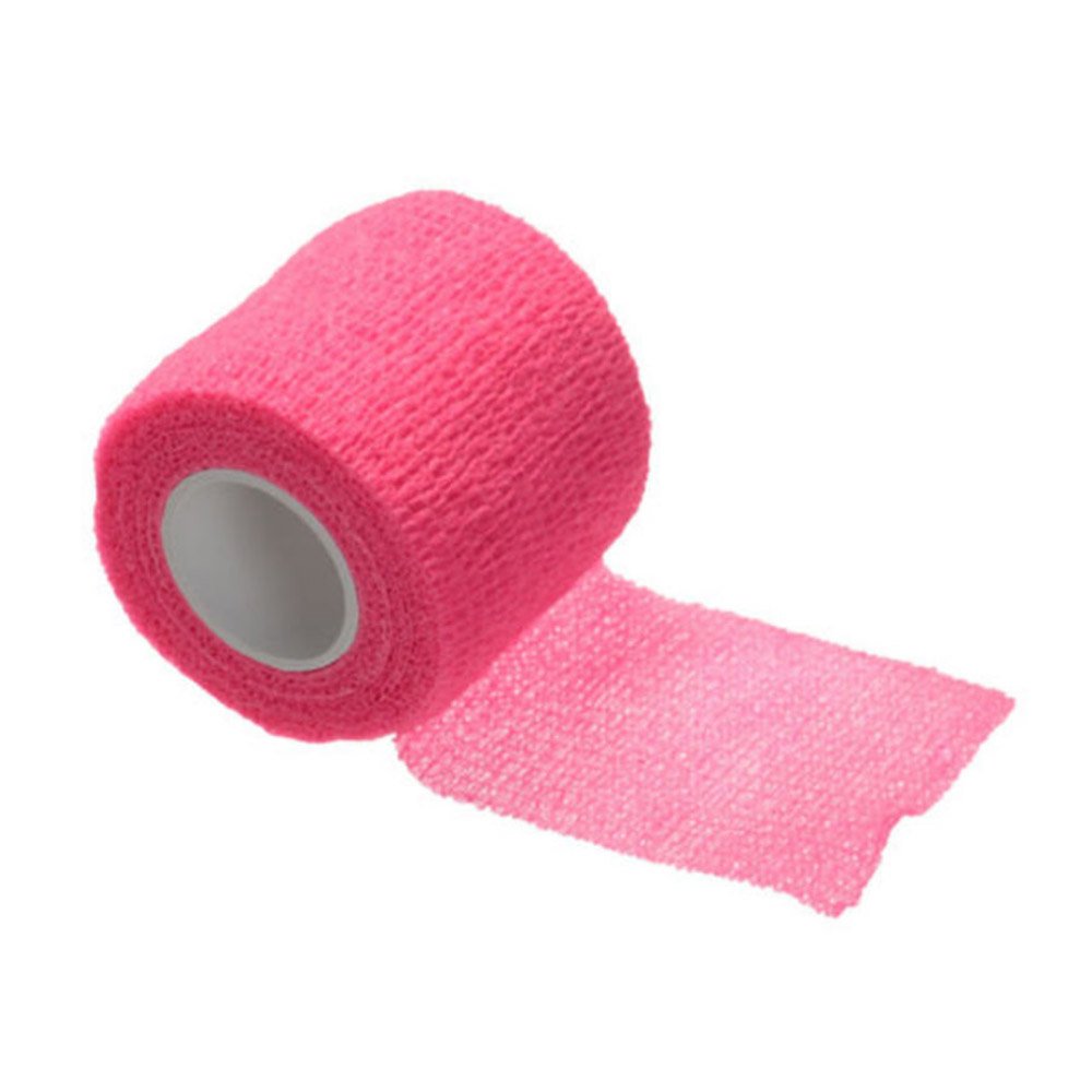 ESUPPORT 2 Inches X 5 Yards Self Adherent Cohesive Wrap Bandages Strong Elastic First Aid Tape for Wrist Ankle Pink Pack of 10