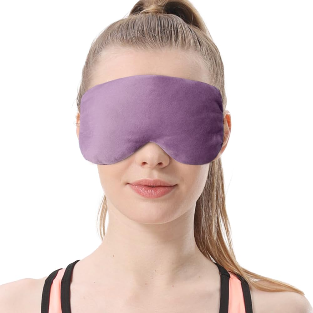 Aroma Season Weighted Eye Mask, Warm Eye Compress for Dry Eyes, Moist Heat Lavender Eye Mask, Microwave Eye Mask for Stye, Belph
