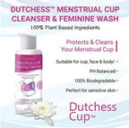 DUTCHESS Menstrual Cup Foaming Cleanser (3.4 oz) - Suitable for Silicone Menstrual Cups - PH Balanced Plant Based Ingredients