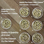 Health Plus Super Colon Cleanse, Capsules Laxative, 240-Count