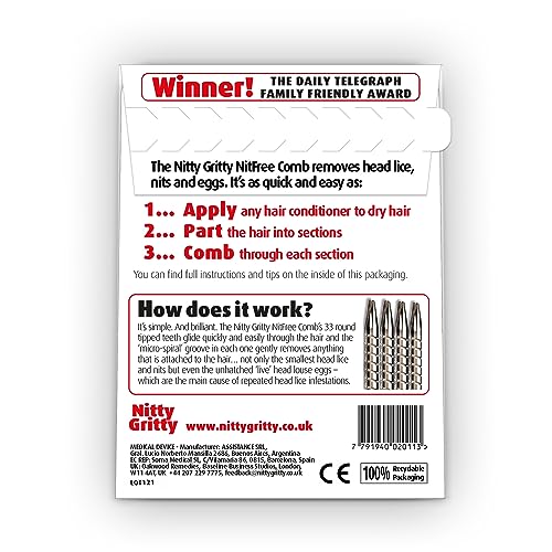 Nitty Gritty Nit Comb(Assorted Colors)