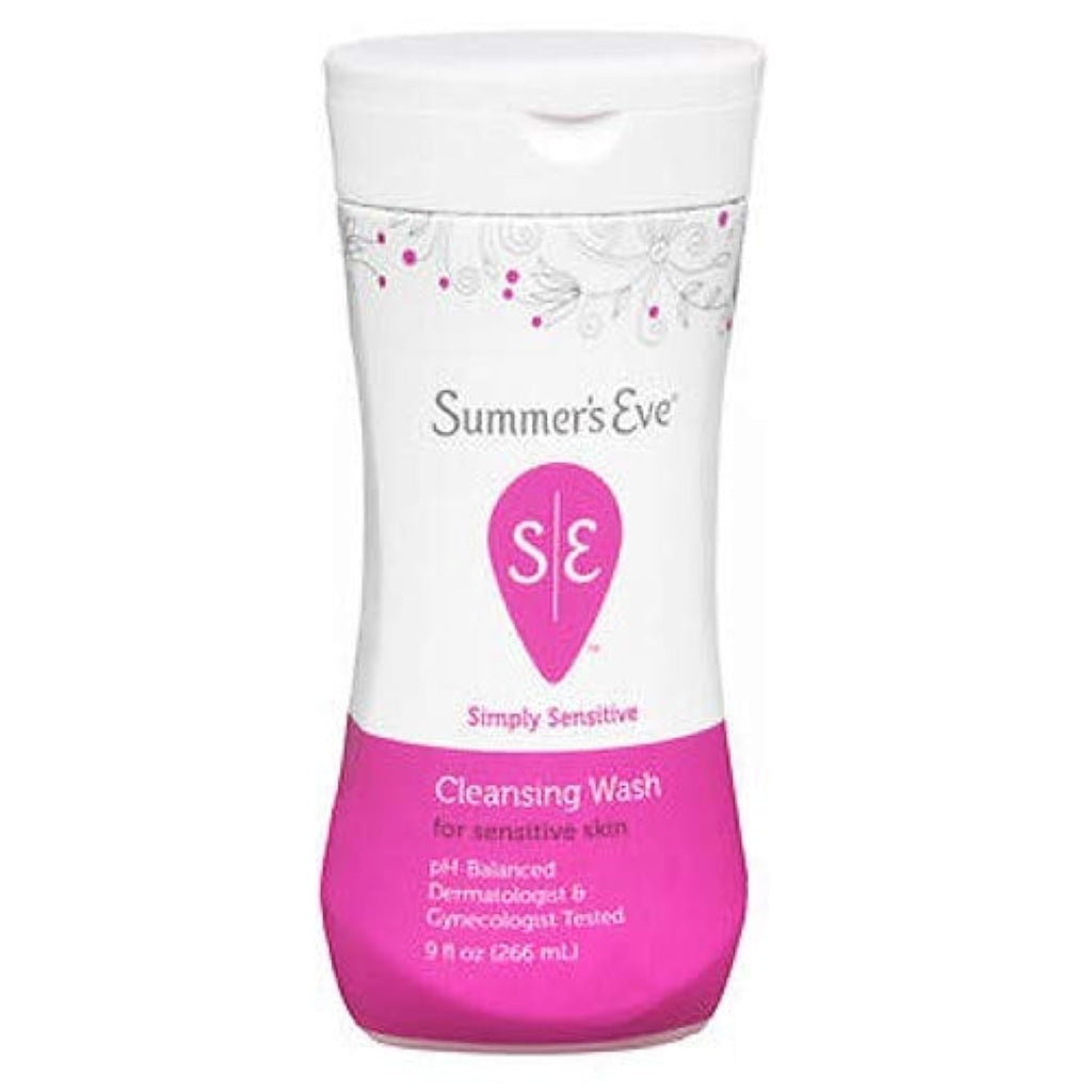 Summer's Eve Simply Sensitive Cleansing Wash for Sensitive Skin 9 oz (Pack of 2)