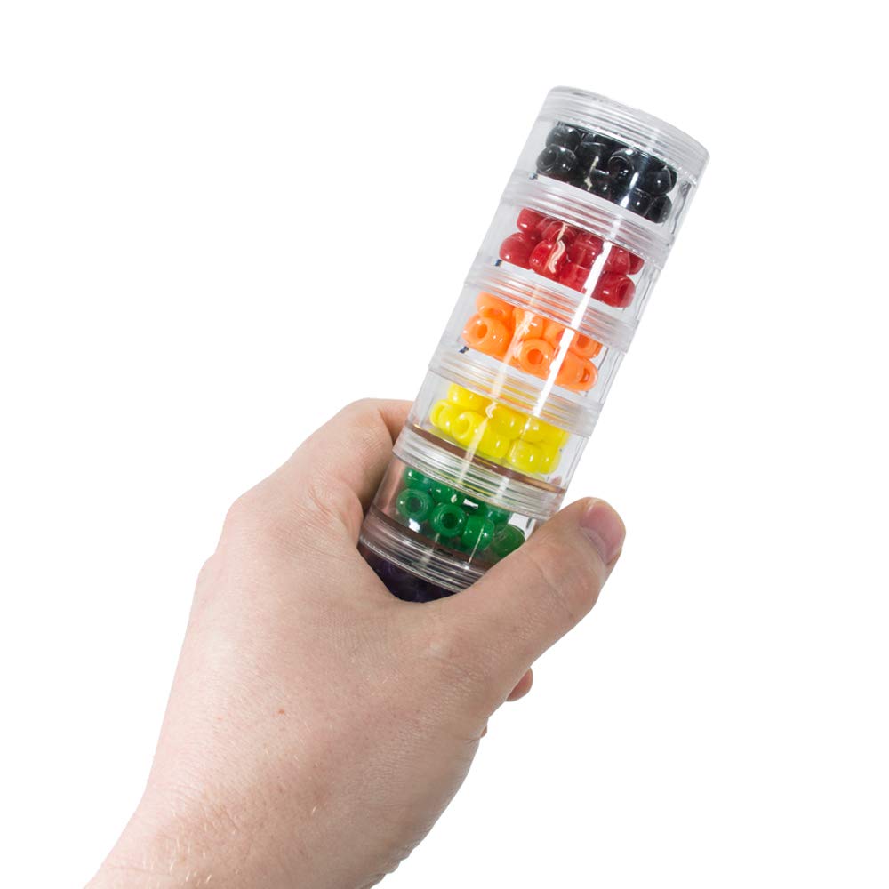 GMS Small 7 Day Stack-able Pill Organizer Case for Medication, Vitamins, and Supplements with 7 Lids - one for Each Portable and