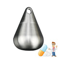 Titanium Pill Fob Necklace, Waterproof Pill Case Keychain, Pill Container Small EDC Travel Outdoor Pill Bottle, Hidden Pill Hold