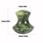 Windfulogo 2Pcs Mushroom Massage Stones Green Jade Stone Hot Rock for Eye Spa Massage 1.6 x 1.56 in(4x3.8cm)
