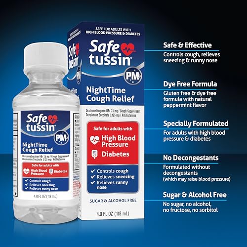 Safetussin PM Nighttime Cough + Cold Relief 8oz Liquid
