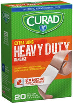 Curad Heavy Duty Bandage Extra Long, 75 x 4.75, 20 Count, Pack of 4
