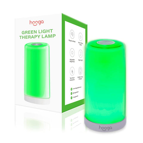 Hooga Green Light Therapy Lamp for Migraines, Headaches, Insomnia, Light Sensitivity, Anxiety Relief. Narrow Band Green LEDs. So