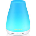 URPOWER 2nd Version Essential Oil Diffuser with Adjustable Mist Mode Waterless Auto Shut-Off and 7 Color LED Lights for Home Off