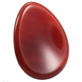 SUNYIK Handcarved Thumb Worry Stone, Polished Palm Pocket Stones Healing Crystals, Teardrop Carnelian