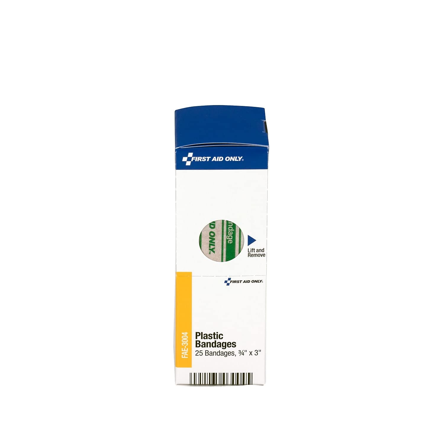First Aid Only, Inc FAE3004 Plastic Bandages, 3/4-Inch x 3-Inch, 25/Box