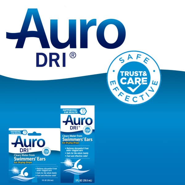 Auro Dri Swimmer's Ear Drying Drops, Fast Relief, 1 fl oz. (Pack of 2)