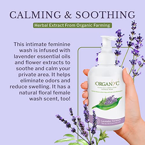 Organyc Feminine Hygiene and Intimate Wash with Lavender, 250 ML