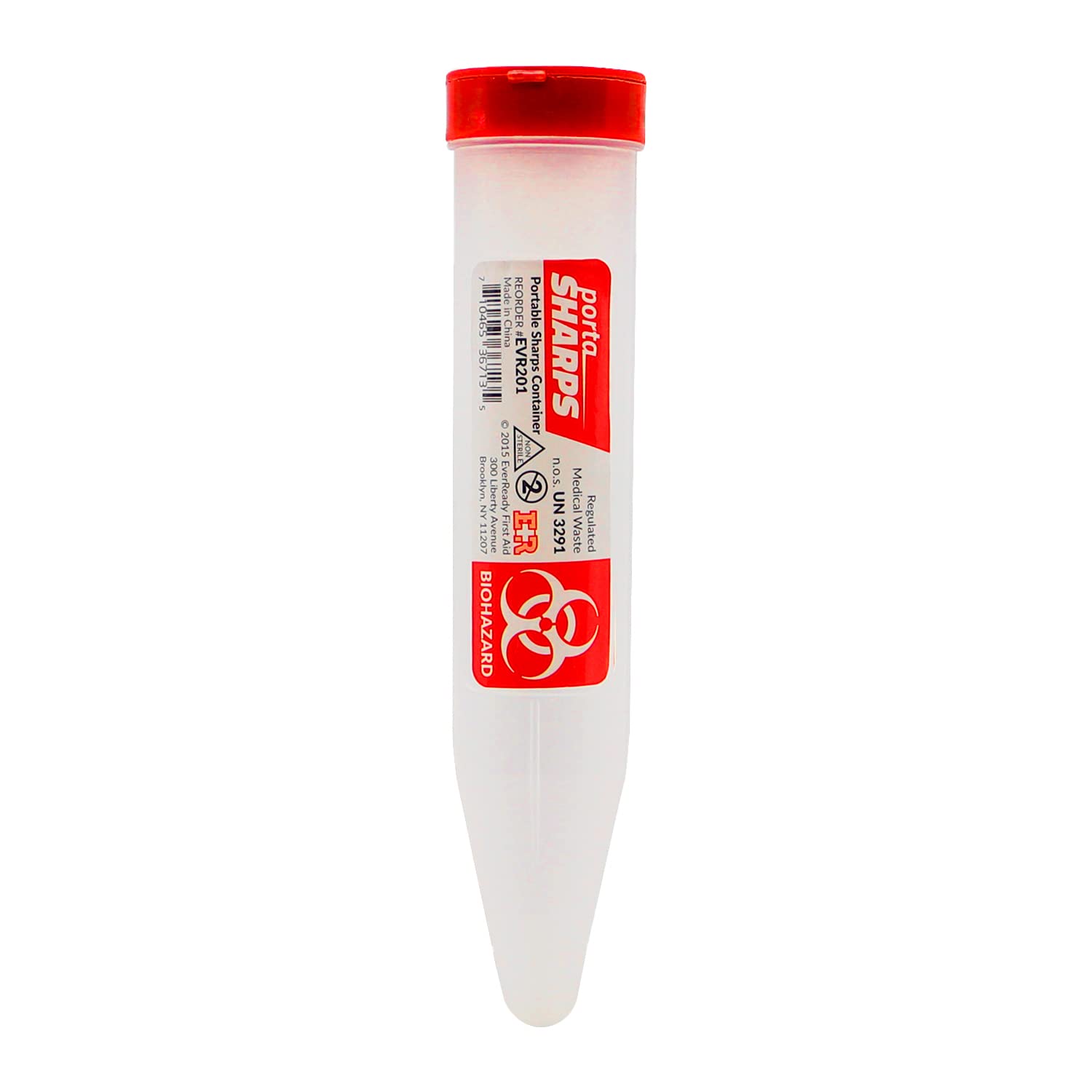 Ever Ready First Aid Porta Sharps Transportable Sharps Container with Locking Mechanism - 3 Count