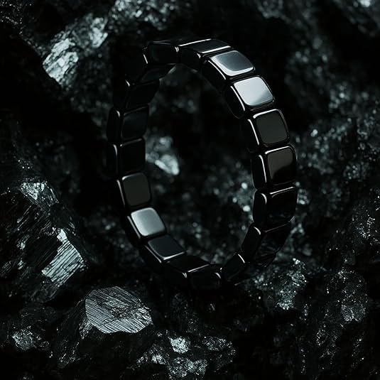 DivaGlamz Hematite Bracelet For Men, Reclaim Your Edge & Confidence Natural Hematite Stone Beaded Stretch Healing Bracelets Insp
