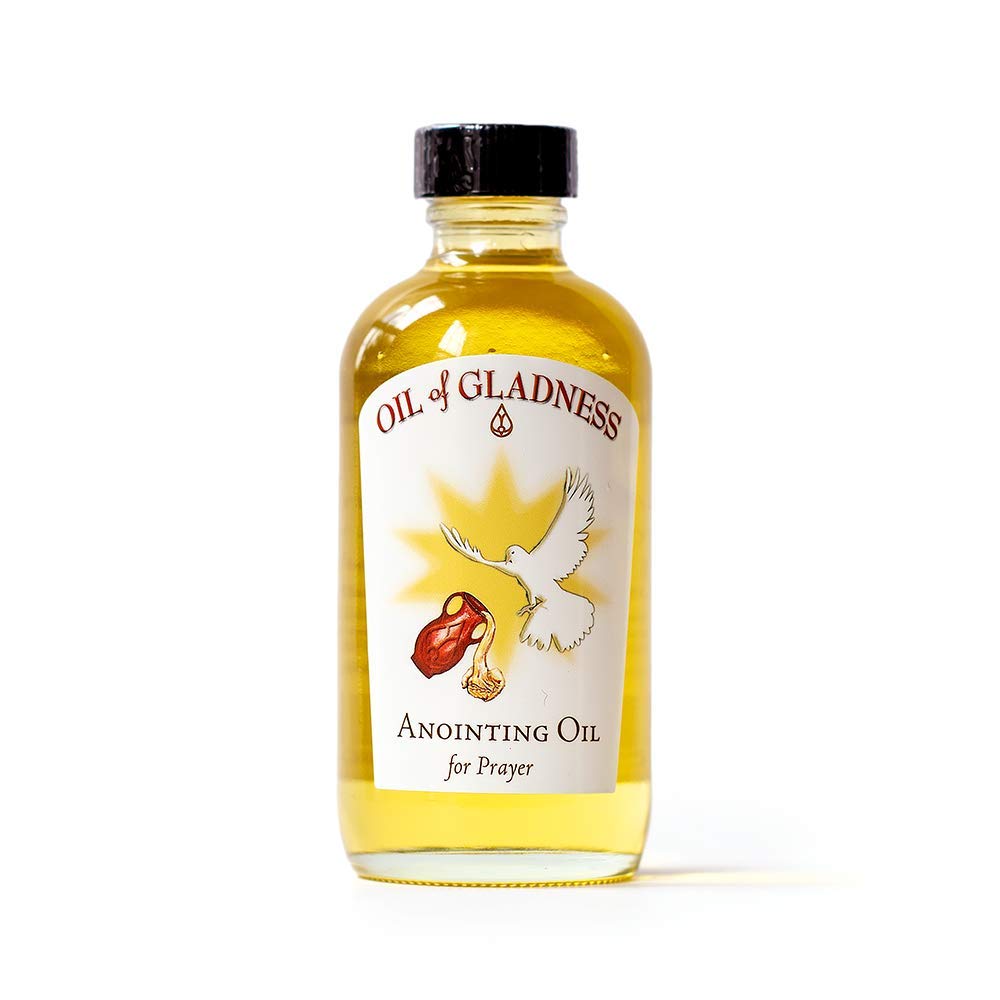 Oil of Gladness Unscented Anointing Oil - Oil for Daily Prayer, Ceremonies, and Blessings - 4 oz Bottle