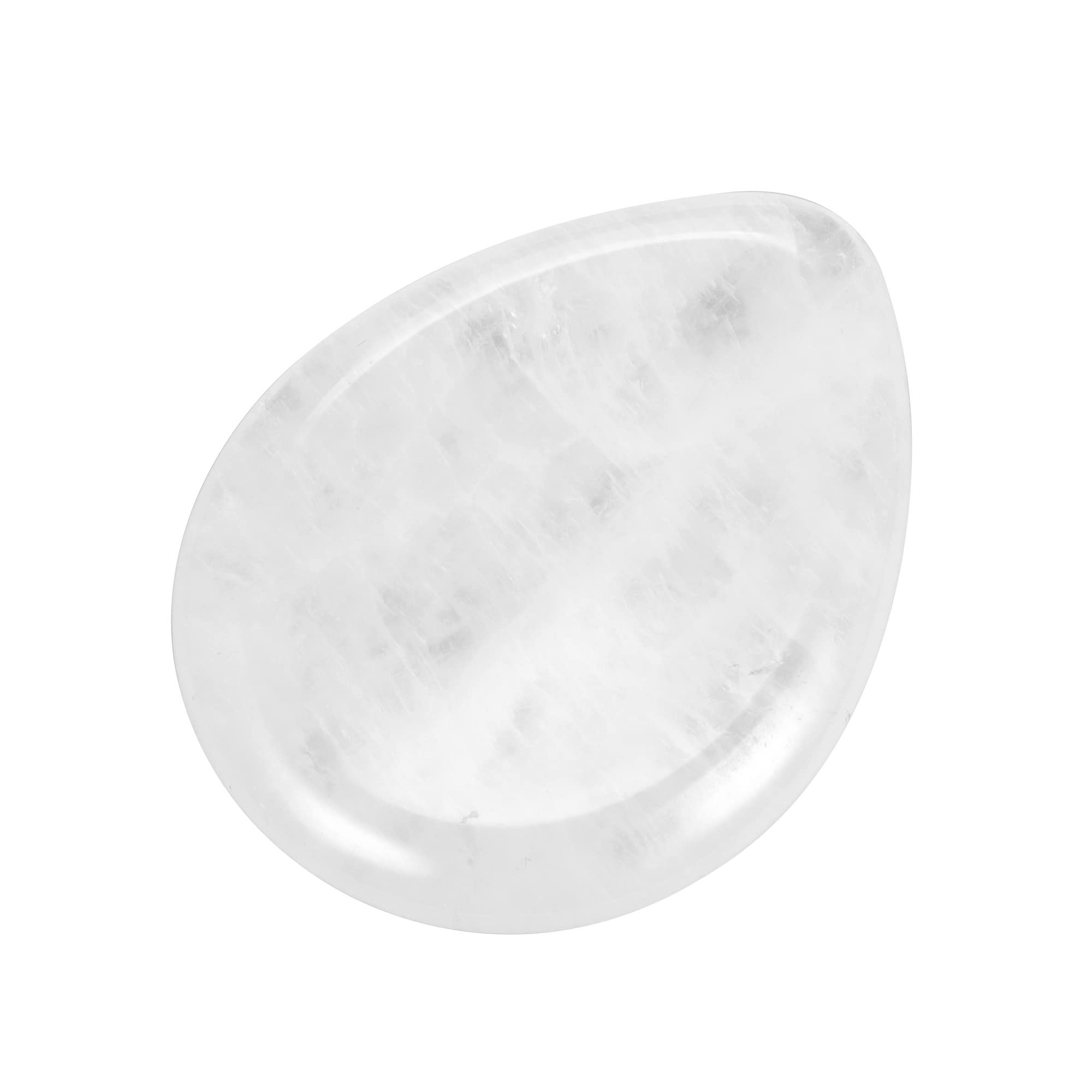 CrystalTears Clear Quartz Crystal Worry Stone Thumble Polished Healing Crystals Pocket Palm Stone Thumb Worry Stones for Anxiety
