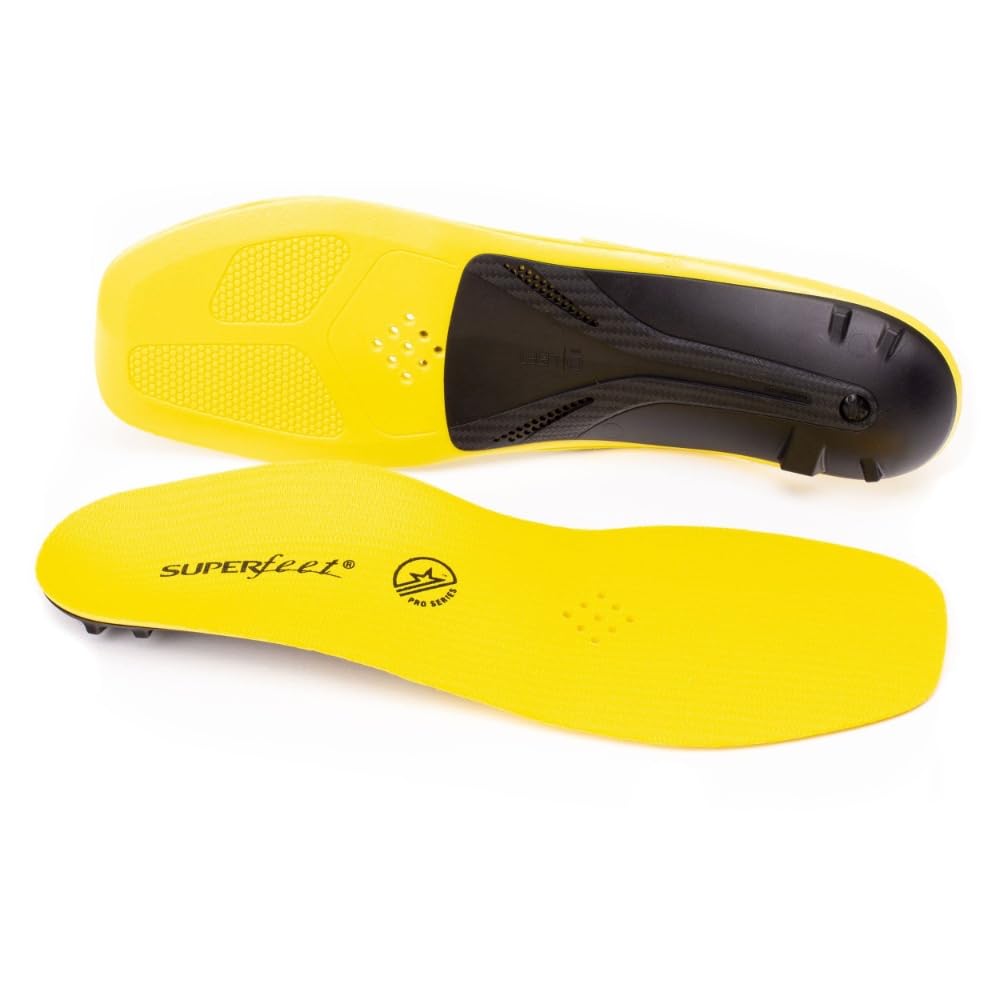 Superfeet Hockey Performance Insoles - Carbon Fiber Inserts for Hockey Skates - Professional Grade - Skate Size 7-11