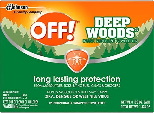 OFF! Deep Woods Insect Repellent Towelettes 12 Count, (Pack of 4)