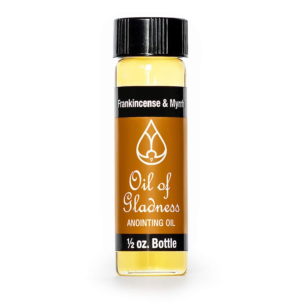 Oil of Gladness Frankincense and Myrrh Anointing Oil - Oil for Daily Prayer, Ceremonies, and Blessings 1/2 oz