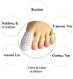 Hoogoo Big Toe Cap, 10 Pcs Breathable Toe Protector Toe Cover Sleeves with Holes, Provides Relief from Missing or Ingrown Toenai