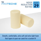 Flents Foam Ear Plugs, 50 Pair for Sleeping, Snoring, Loud Noise, Traveling, Concerts, Construction, & Studying, Contour to Ears